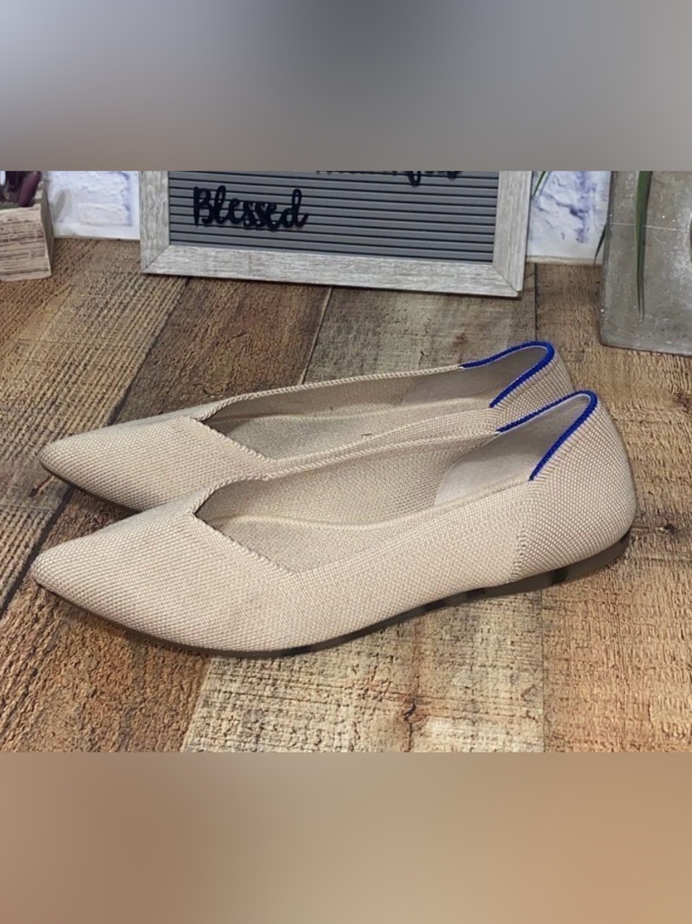 Rothy's The Point in Ecru Size 8